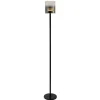 LED vloerlamp Salerno, 2.700K, zwart/smoke