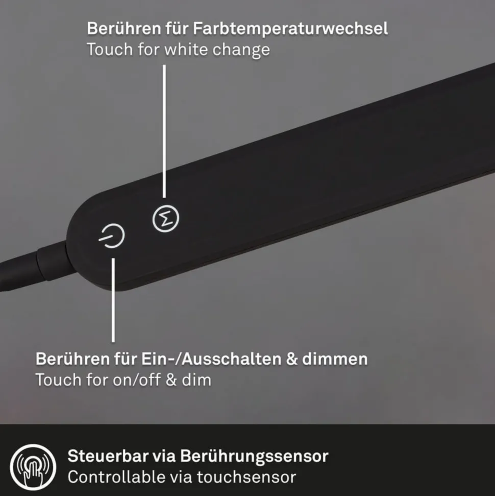 LED vloerlamp Servo, dimbaar, CCT, zwart