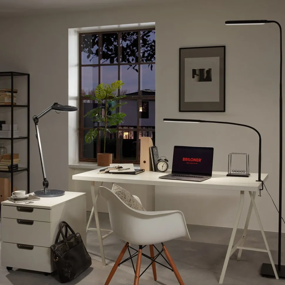 LED vloerlamp Servo, dimbaar, CCT, zwart