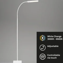 LED vloerlamp Servo, dimbaar, CCT, wit