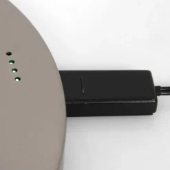 LED vloerlamp Soleil, staalkleurig, metaal, dimmer