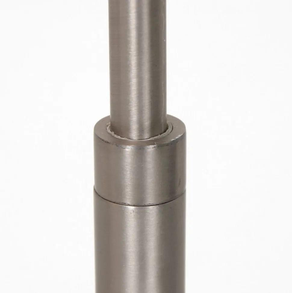 LED vloerlamp Soleil, staalkleurig, metaal, dimmer