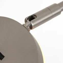 LED vloerlamp Soleil, staalkleurig, metaal, dimmer