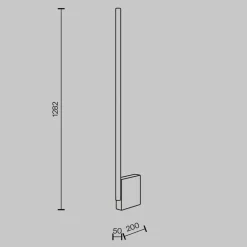 LED vloerlamp Solid, hoogte 128,2 cm, beton, acryl