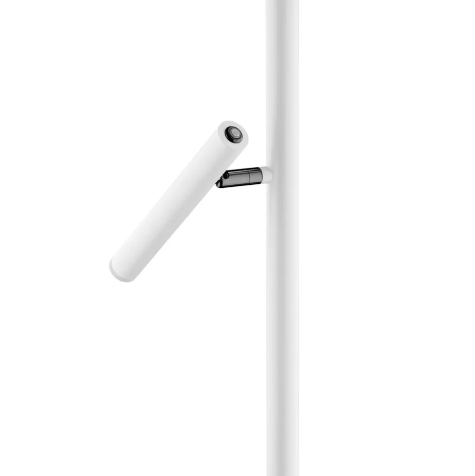 LED vloerlamp Streak, 2-lamps met dimmer, wit