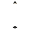 LED vloerlamp Suarez, zwart, hoogte 123 cm, metaal