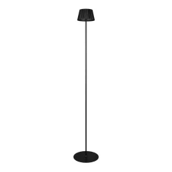LED vloerlamp Suarez, zwart, hoogte 123 cm, metaal