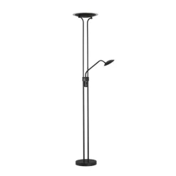 LED vloerlamp Tallri, zwart, 180 cm, 2-lamps, metaal, CCT