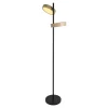 LED vloerlamp Tessa zwart/beige 165 cm Touchdim CCT 2-lamps.