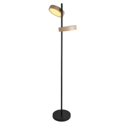 LED vloerlamp Tessa zwart/beige 165 cm Touchdim CCT 2-lamps.