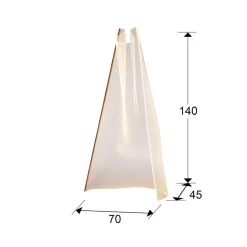 LED vloerlamp Velos, roségoud, organisch gevormd