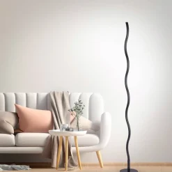 LED vloerlamp Wave 3.000K 120cm zwart
