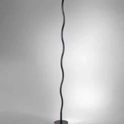 LED vloerlamp Wave 3.000K 120cm zwart