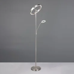 LED vloerlamp Willis, nikkel, hoogte 180 cm, metaal CCT dimmer