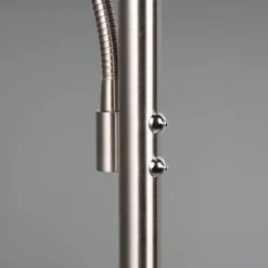 LED vloerlamp Willis, nikkel, hoogte 180 cm, metaal CCT dimmer