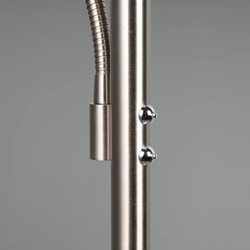 LED vloerlamp Willis, nikkel, hoogte 180 cm, metaal CCT dimmer