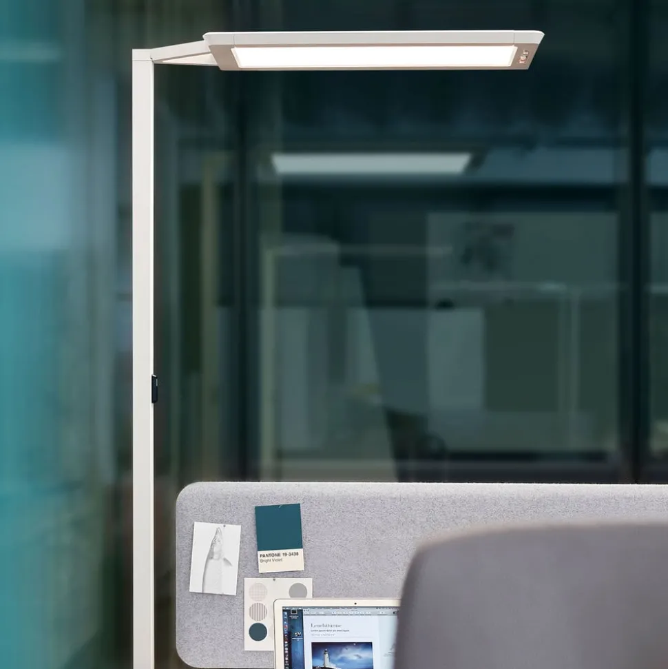 LED vloerlamp Yara.single CCT, BT, PIR, wit