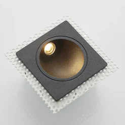 LED wand inbouwlamp Pordis, IP65, hoekig