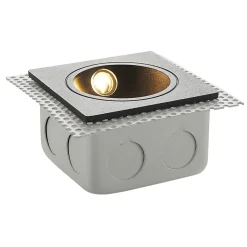 LED wand inbouwlamp Pordis, IP65, hoekig