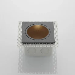 LED wand inbouwlamp Pordis, IP65, hoekig