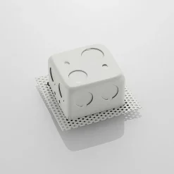 LED wand inbouwlamp Pordis, IP65, hoekig