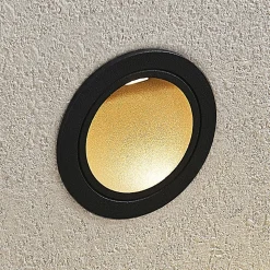 LED wand inbouwlamp Pordis, IP65, rond