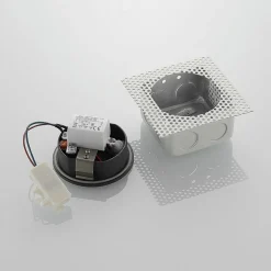 LED wand inbouwlamp Pordis, IP65, rond