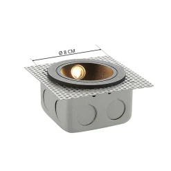 LED wand inbouwlamp Pordis, IP65, rond