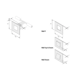 LED wand inbouwlamp Wand F, zwart, 7,5 x 7,5 cm, plaatstaal