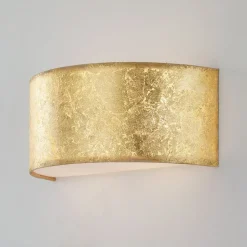 LED wandlamp Alea met bladgoud dimbaar