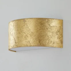 LED wandlamp Alea met bladgoud dimbaar