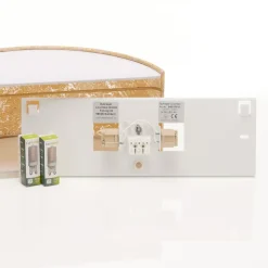 LED wandlamp Alea met bladgoud dimbaar