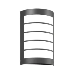 LED wandlamp Aqua Marco roestvrij staal antraciet lamellensensor