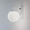LED wandlamp Aseor, glas, chroom