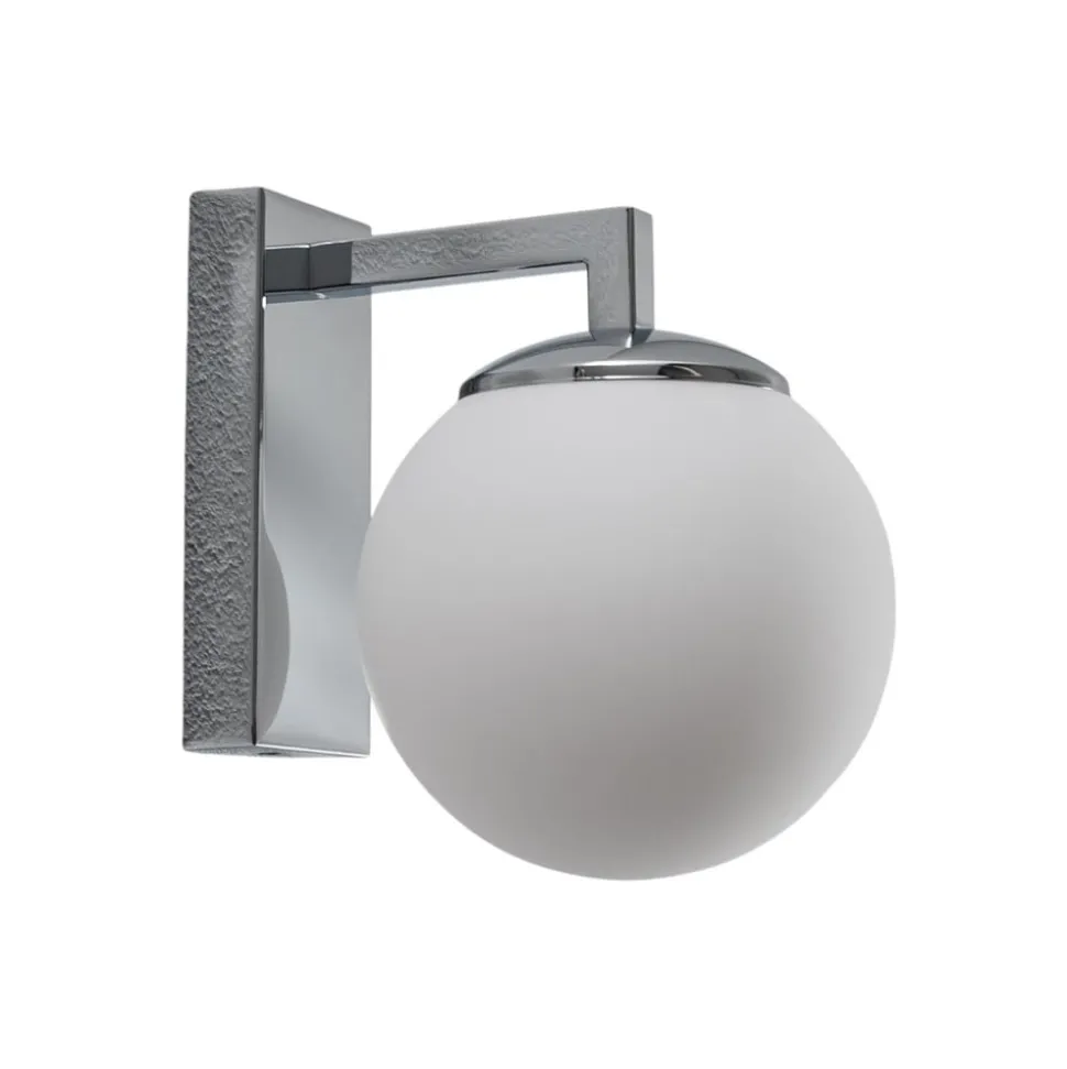 LED wandlamp Aseor, glas, chroom