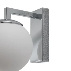 LED wandlamp Aseor, glas, chroom