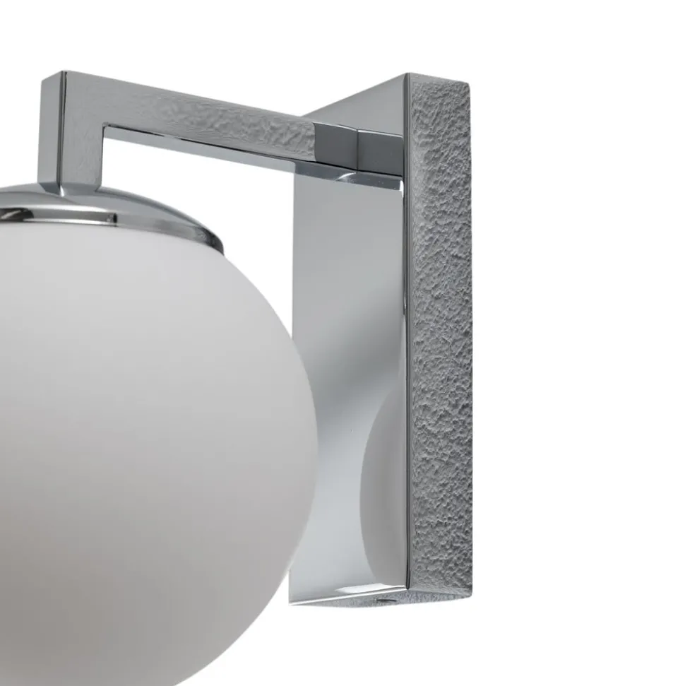 LED wandlamp Aseor, glas, chroom