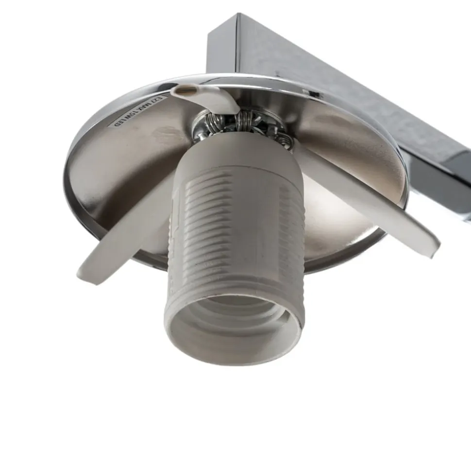 LED wandlamp Aseor, glas, chroom