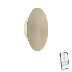 LED wandlamp batterij Puntua Ø 18 cm messing mat