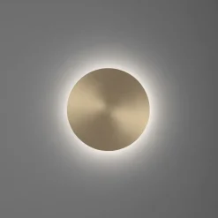 LED wandlamp batterij Puntua Ø 18 cm messing mat