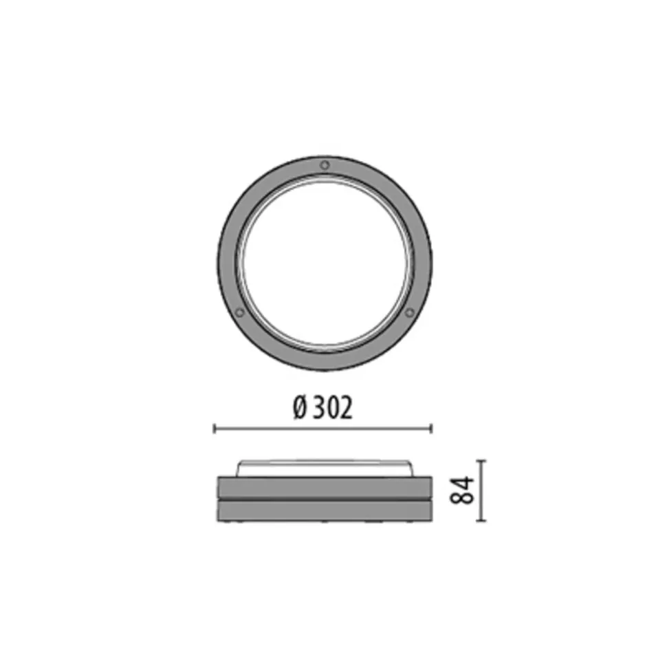 LED wandlamp Bliz Round 30 3.000K grijs dimbaar