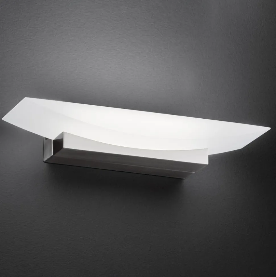 LED wandlamp Bowl TW, breedte 30 cm, nikkel