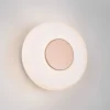LED wandlamp Celeste, bruin/wit, Ø 22 cm glas dimbaar