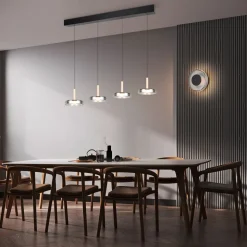 LED wandlamp Celeste, zwart/chroom, Ø 22 cm glas dimbaar