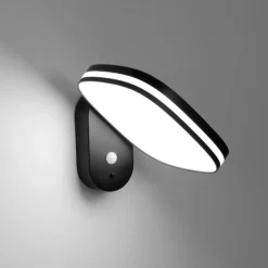 LED wandlamp Chicago op zonne-energie, zwart, sensor