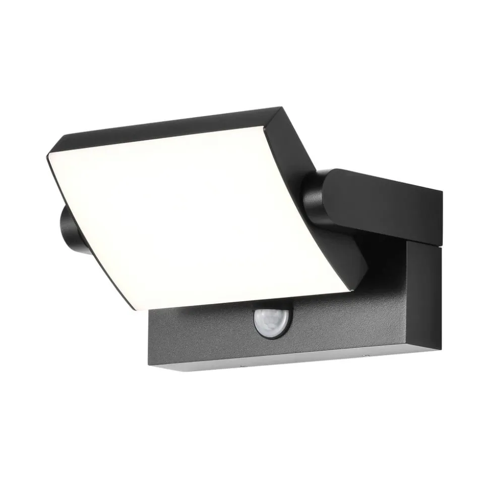 LED wandlamp CMD 9081, sensor, antraciet, 21 cm, CCT, IP54