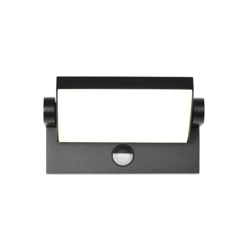 LED wandlamp CMD 9081, sensor, antraciet, 21 cm, CCT, IP54