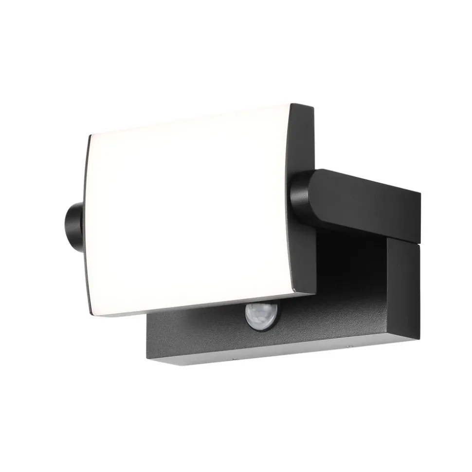 LED wandlamp CMD 9081, sensor, antraciet, 21 cm, CCT, IP54