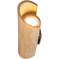 LED wandlamp Colombia, eiken natuur