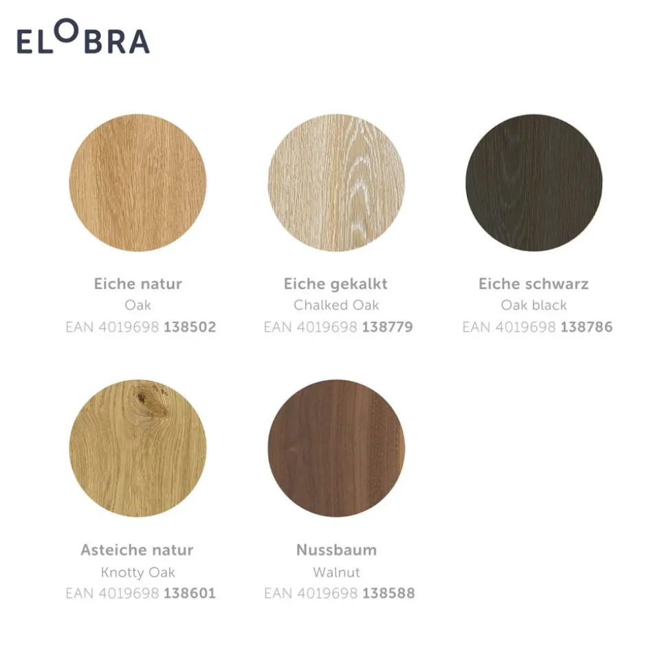 LED wandlamp Colombia, eiken natuur